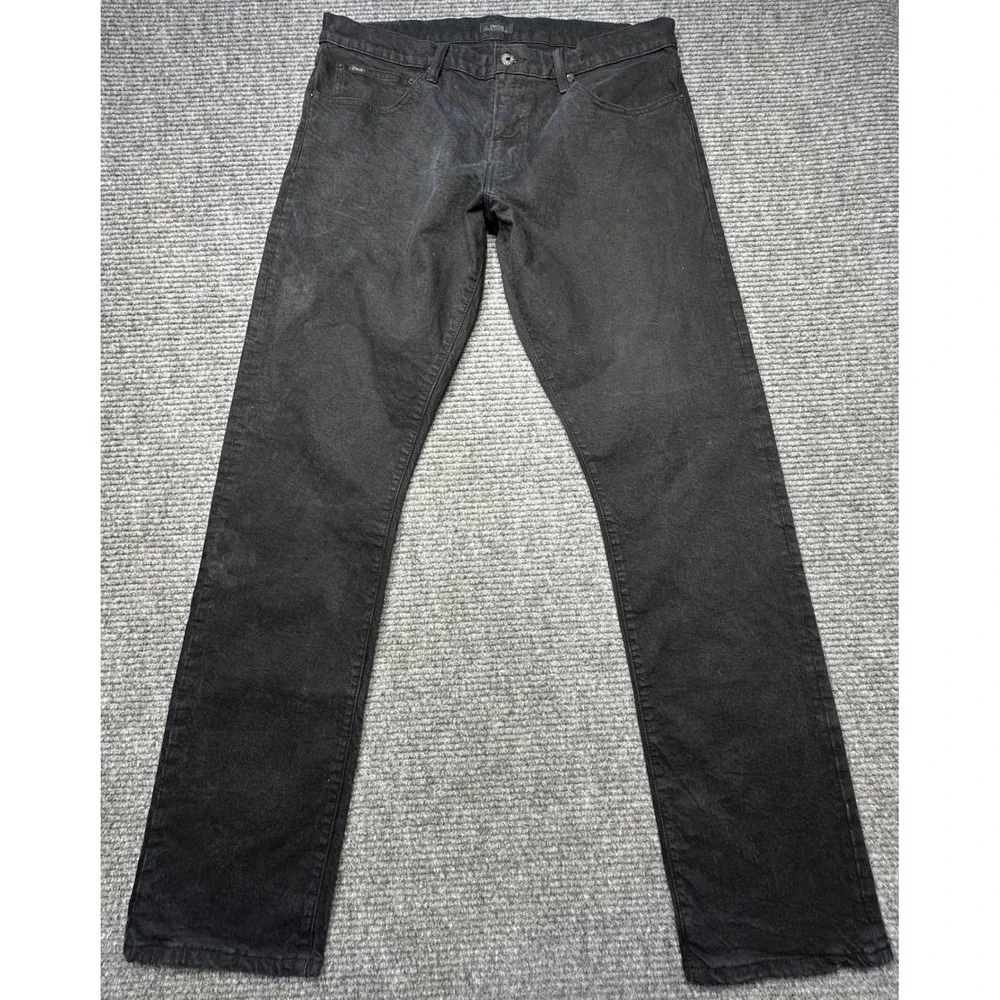 Polo Ralph Lauren Varick Slim Straight Jeans Men 36x33 Black Stretch Denim‎